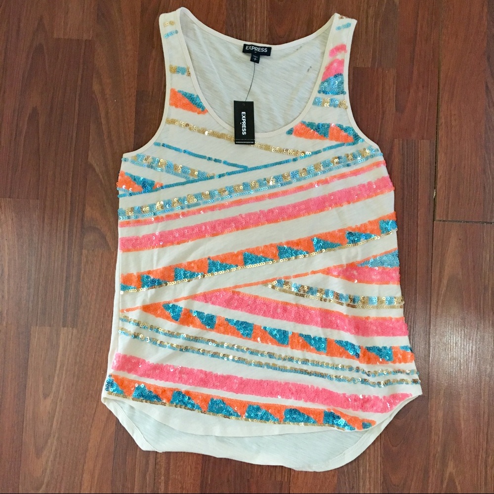 Express sequin patterned top - Picture 5 of 5